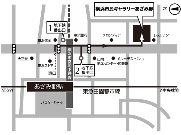 横浜市民ギャラリーあざみ野map